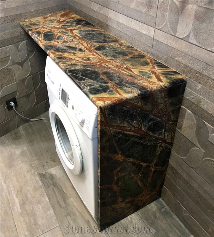 Rain Forest Green Marble for Bath Top