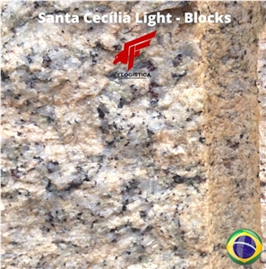 Gold Osfpart Granite Blocks, Santa Cecilia Light Granite Block