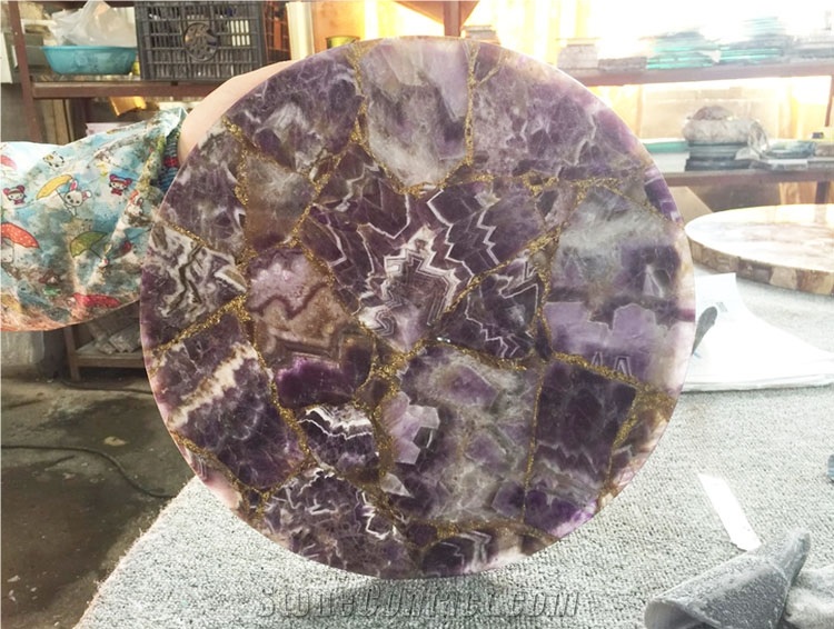 Amethyst Composite Slab Purple Wall Panel