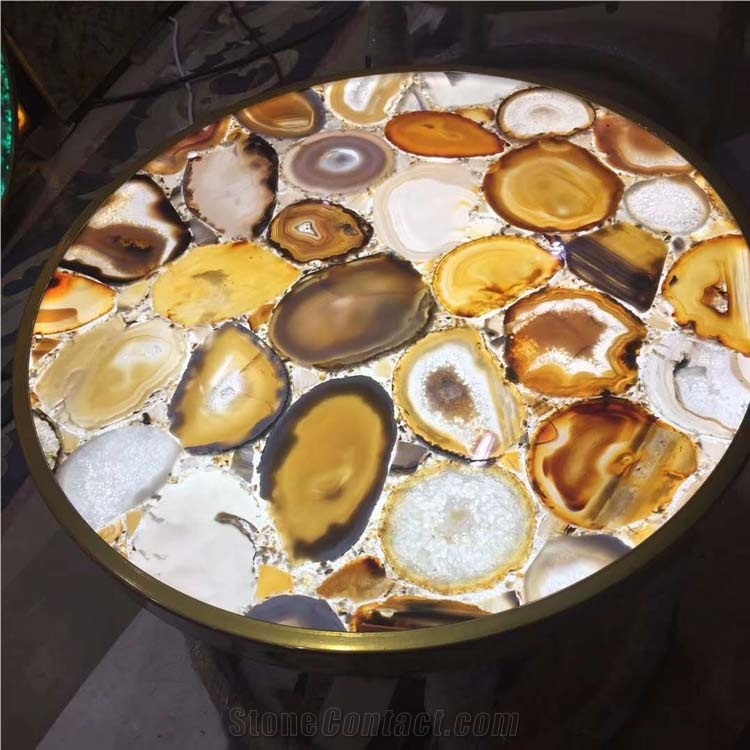 Custom Agate Table Top Gemstone Countertop