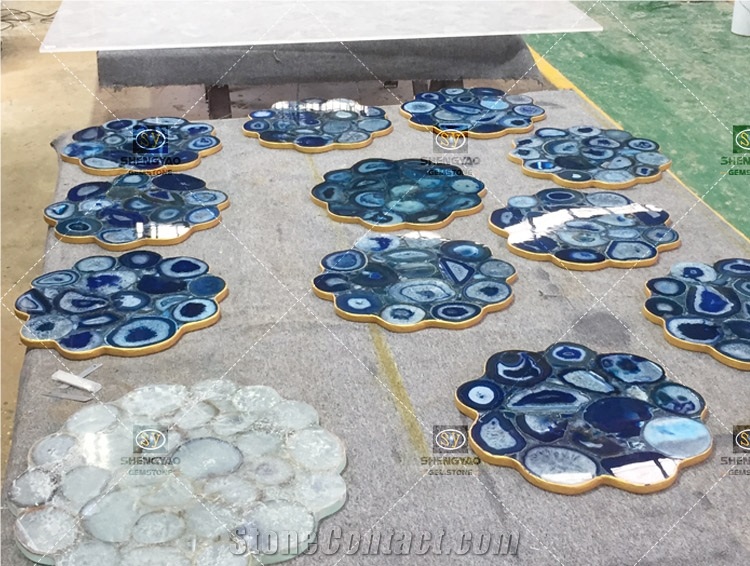 Custom Agate Table Top Gemstone Countertop