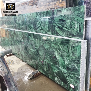 Green Backlight Semi Precious Stone Slab