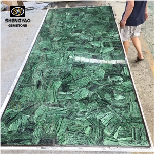 Green Backlight Semi Precious Stone Slab