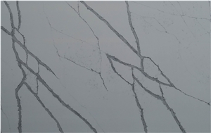 Black Vein Calacatta Quartz Slabs