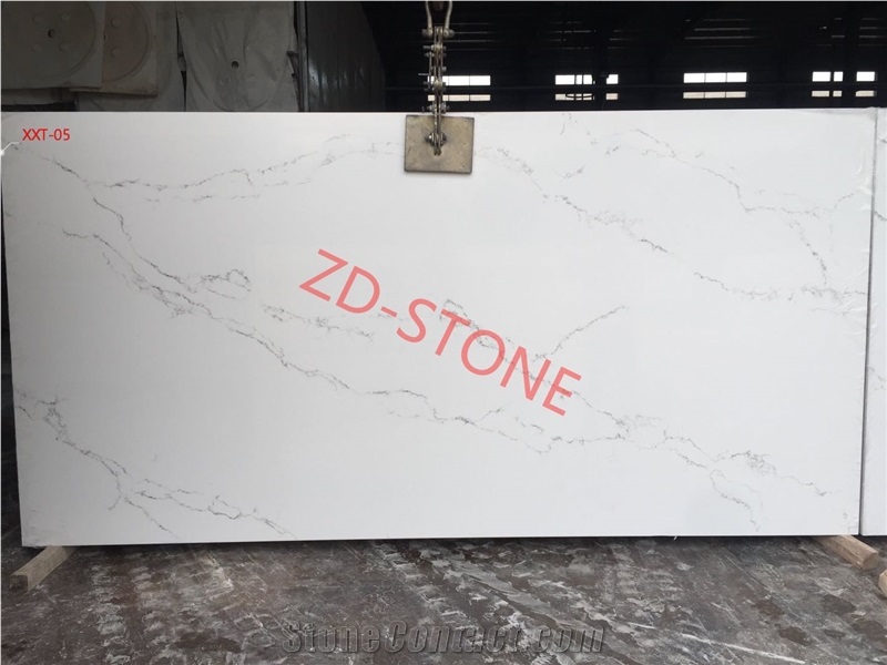Crack Calacatta Quartz Slab