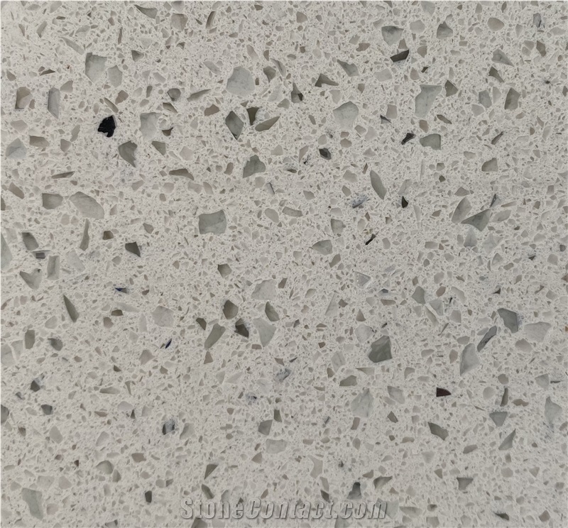 Eggshell Monochrome Quartz Slabs