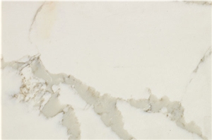 Gold Calacatta Veins Quartz Stone Slab