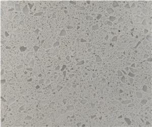 Ice White Mirror Quartz Slabs