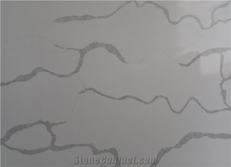 Ivory White Calacatta Quartz Slabs
