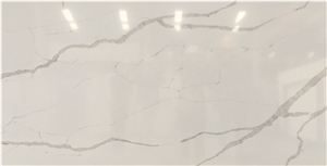 Semi White Calacatta Laza Quartz Slabs