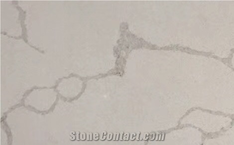Semi White Calacatta Luccia Quartz Slabs