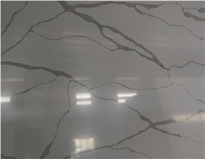 Semi White Cararra Quartz Slabs