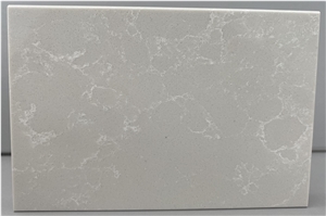 Small Pattern Cloud White Quartz Slabs