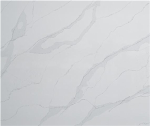 White Carrara Lago Quartz Slabs