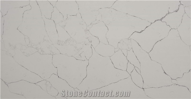 White Magherita Carrara Quartz Slabs