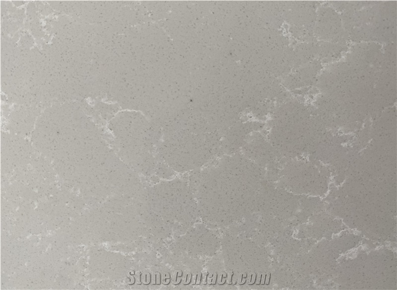 White Smoke Pattern Quartz Slabs