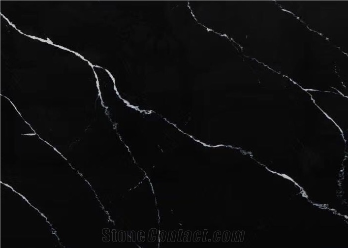 White Vein Carrara Quartz Slabs