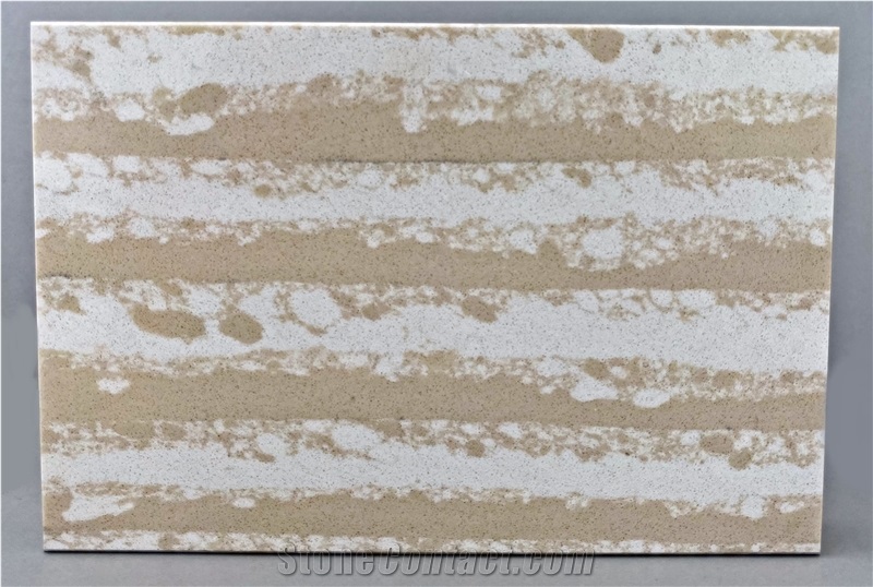 Wood Grain Pattern Quartz Slabs