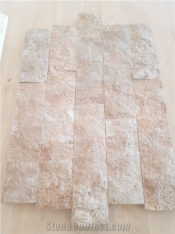 Yellow Split Face Ledge Stone, Noce Split Face Stone Veneer Wall Panels