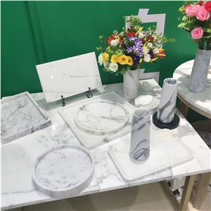 Marble Bud Vase, Staturio and Calacatta