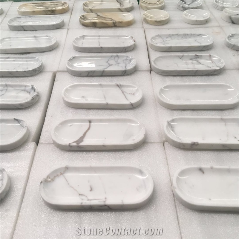 Marble Towel Tray , Staturio and Calacatta