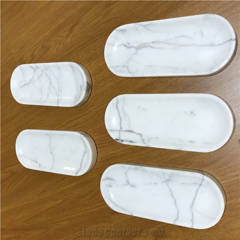 Marble Towel Tray , Staturio and Calacatta