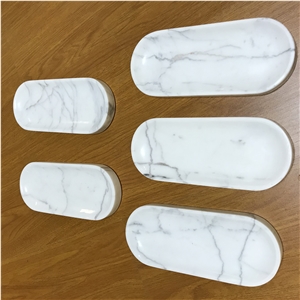 Marble Towel Tray , Staturio and Calacatta