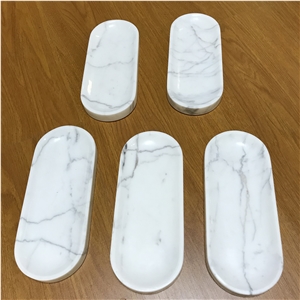 Marble Towel Tray , Staturio and Calacatta
