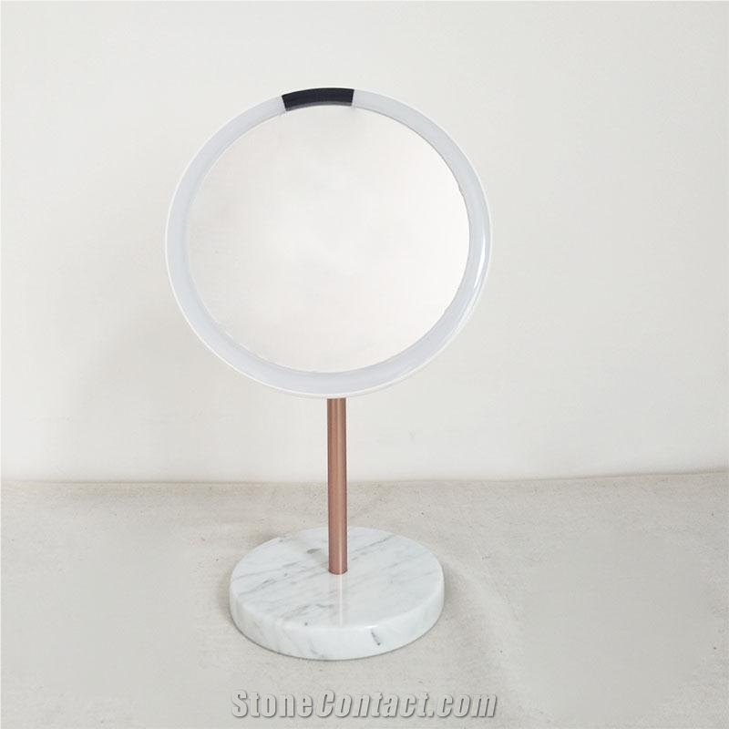 Mirror with Marble Base, Staturio and Calacatta
