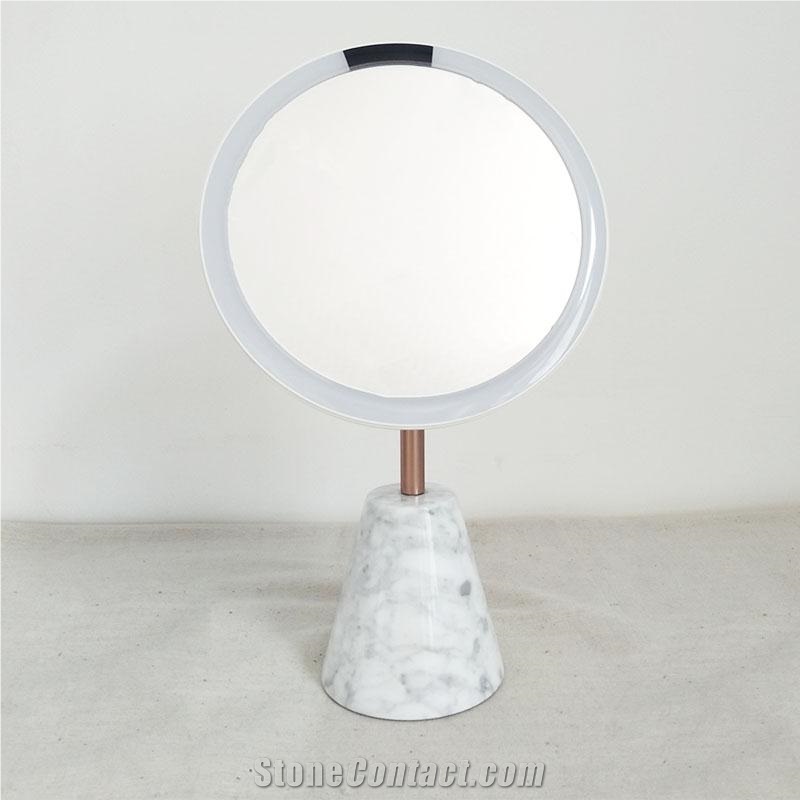 Mirror with Marble Base, Staturio and Calacatta