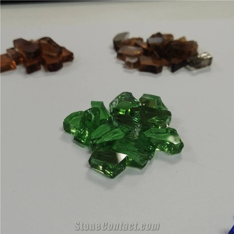 Beautiful Useful Reflective Fire Pit Glass