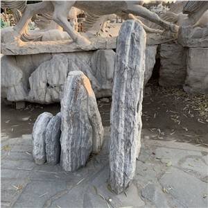 Marble Twins Monolith Landscaping Stone Fountain