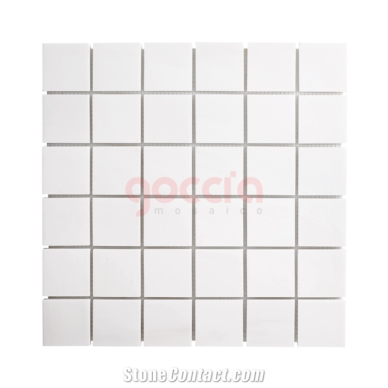 Mosaic 2x2 Bianco Dolomiti Marble Mosaic
