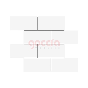 Subway 3x6 Mosaic Bianco Dolomiti Marble Mosaic