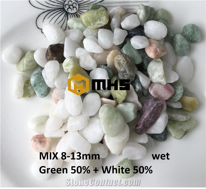 Mixed Color Tumbled Pebbles
