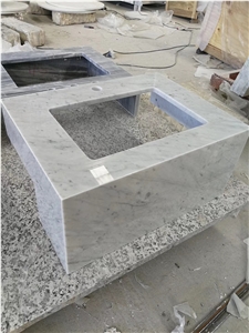 Biancco Carrara White Marble Vanity Top / Bath Top