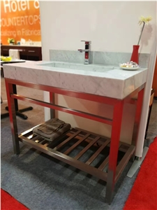 Biancco Carrara White Marble Vanity Top / Bath Top