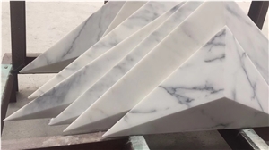 Bianco Carrara White Marble 3d Wall Panel Hotel Lobby Desk