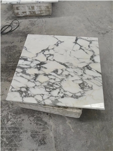 Calacatta Carrara White Marble Round Coffee Table