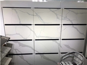 Calacatta White Quartz Stone Coffee Table Top Interior