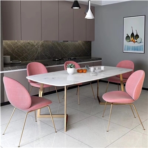 Calacatta White Quartz Stone Coffee Table Top Interior