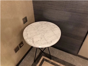 Carrara Marble Stone Furniture- Round Table Design Carrara Marble Stone Furniture- Round Table Design