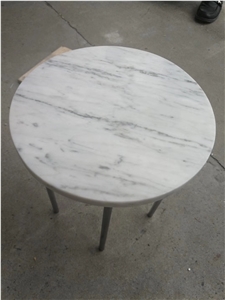 Carrara Marble Stone Furniture- Round Table Design