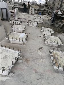 Carrara Marble Stone Furniture- Round Table Design