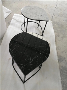 Carrara Marble Stone Furniture- Round Table Design