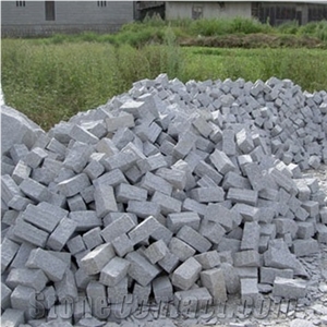 China White Grey Granite Bricks Cube Stone Pavers