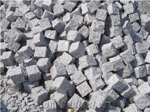 China White Grey Granite Bricks Cube Stone Pavers