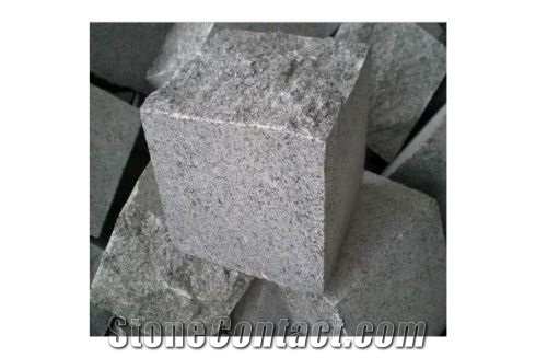 China White Grey Granite Bricks Cube Stone Pavers