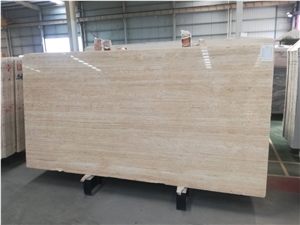 Crema Classico Beige Travertine Slab Honed Tiles Flooring Crema Classico Beige Travertine Slab Honed Tiles Flooring