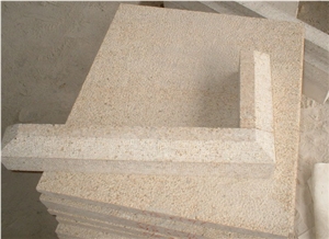 G682 Rust Yellow Granite Kerbstone Brush Hammered